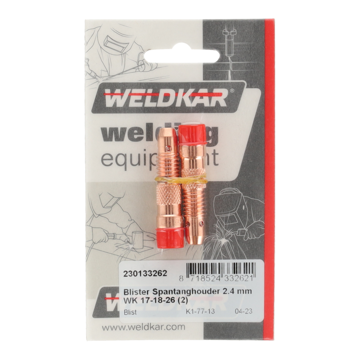 Weldkar spantanghouder 2.4mm WK 17-18-26 2 stuks