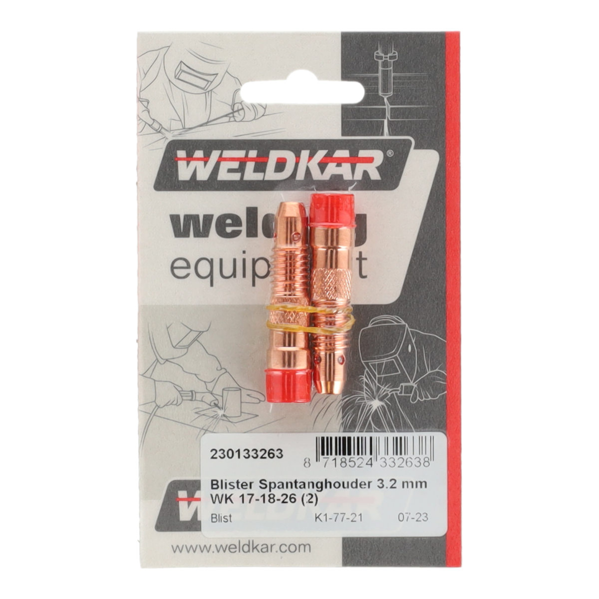 Weldkar Spantanghouder 3.2mm WK 17-18-26 2 stuks