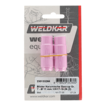 compare product Weldkar keramische gascup GR.7 11mm WK 17-18-26 2 stuks