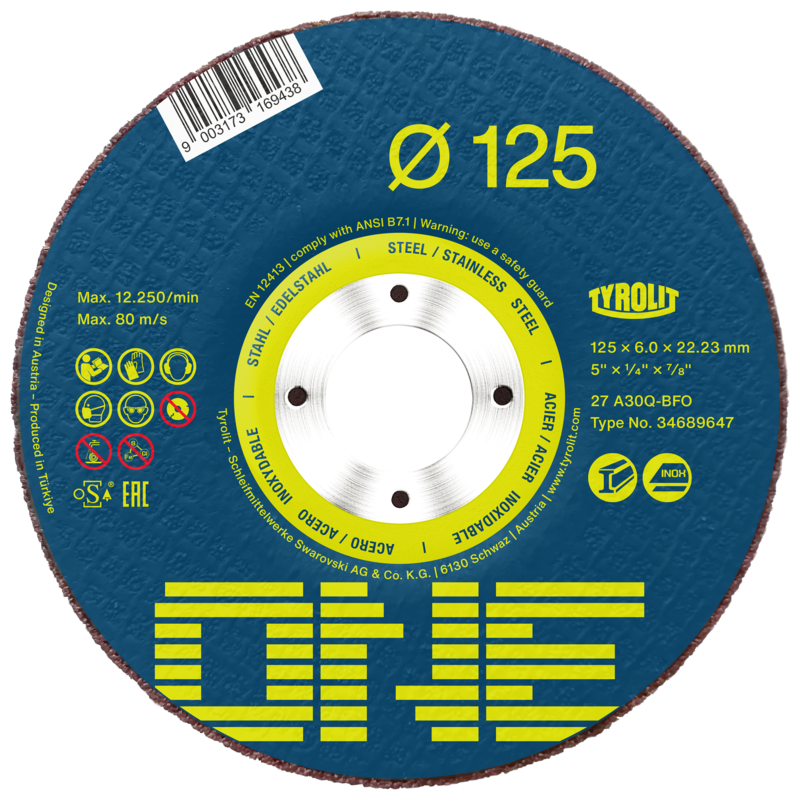 Tyrolit One 2in1 Doorslijpshijf 125x6x22,23