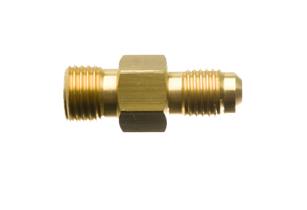 Verloopnippel freon 1/4" rechtsdraad uitwendig naar 7/16" uitwendig