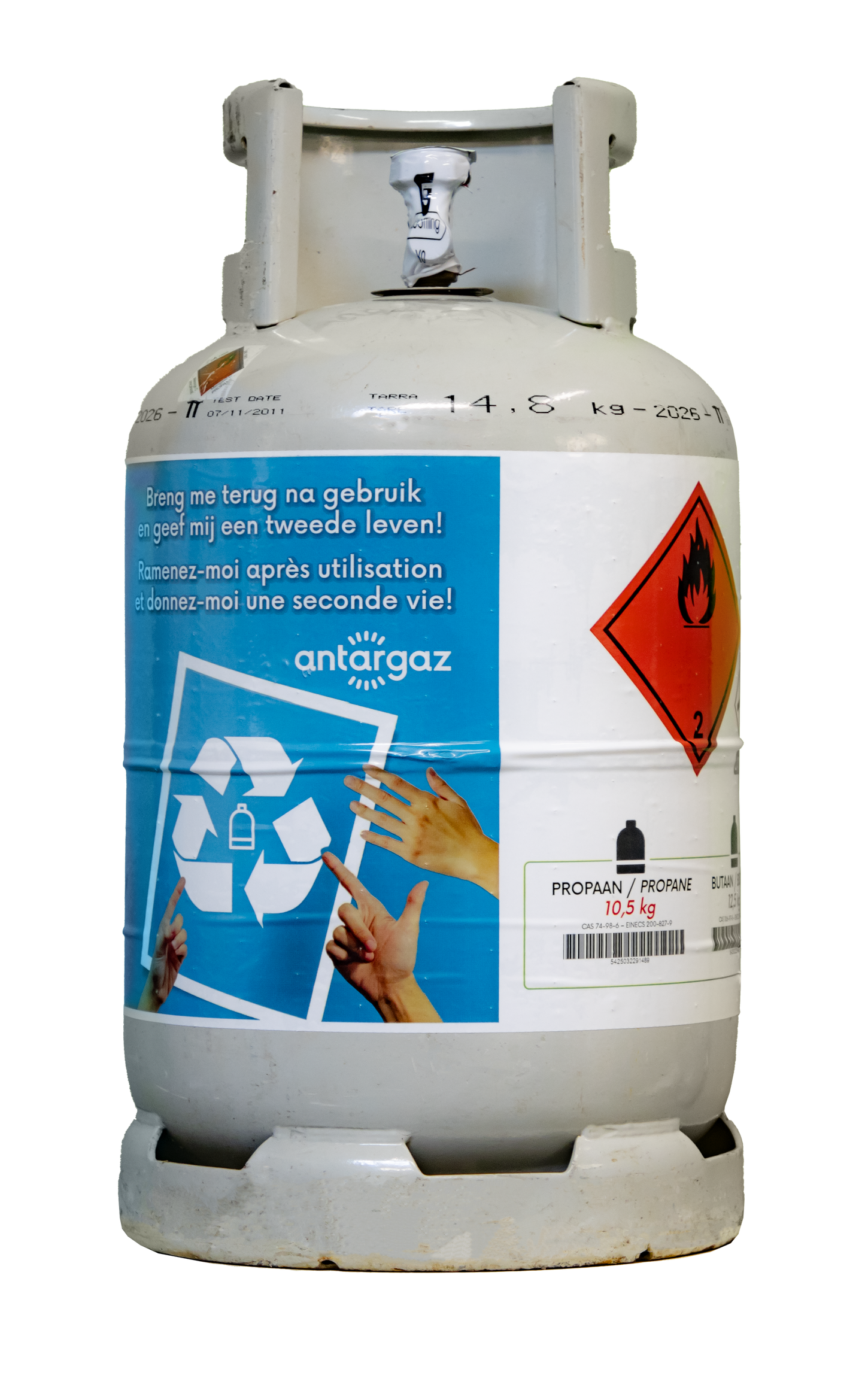 Antargaz 10,5KG stalen propaan gasfles