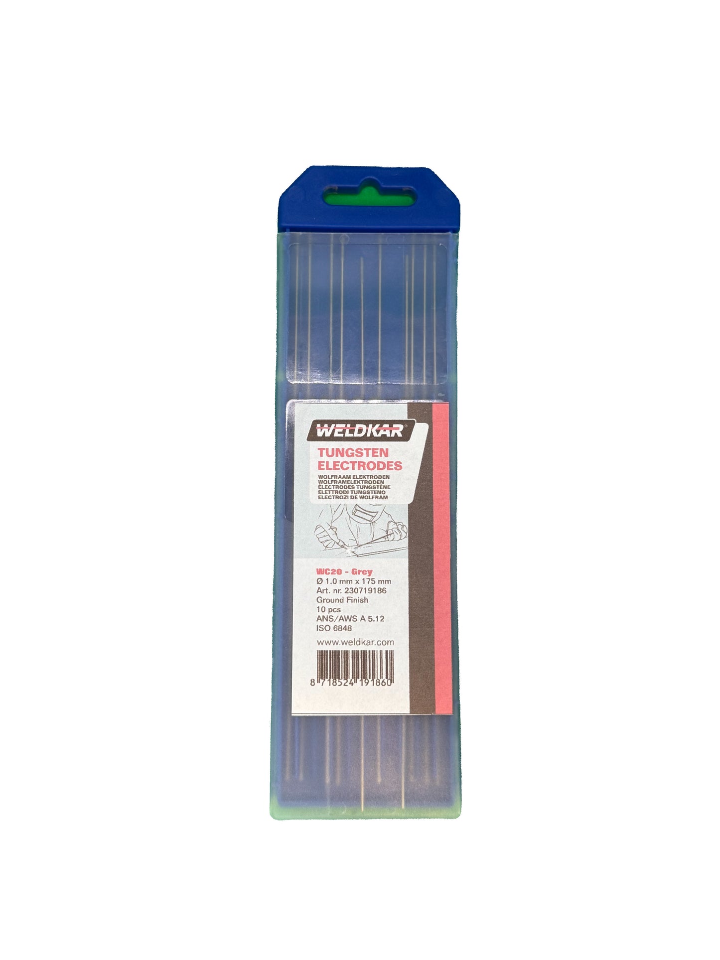 Wolfraam elektrode grijs 1.0mm x 175mm 10 stuks