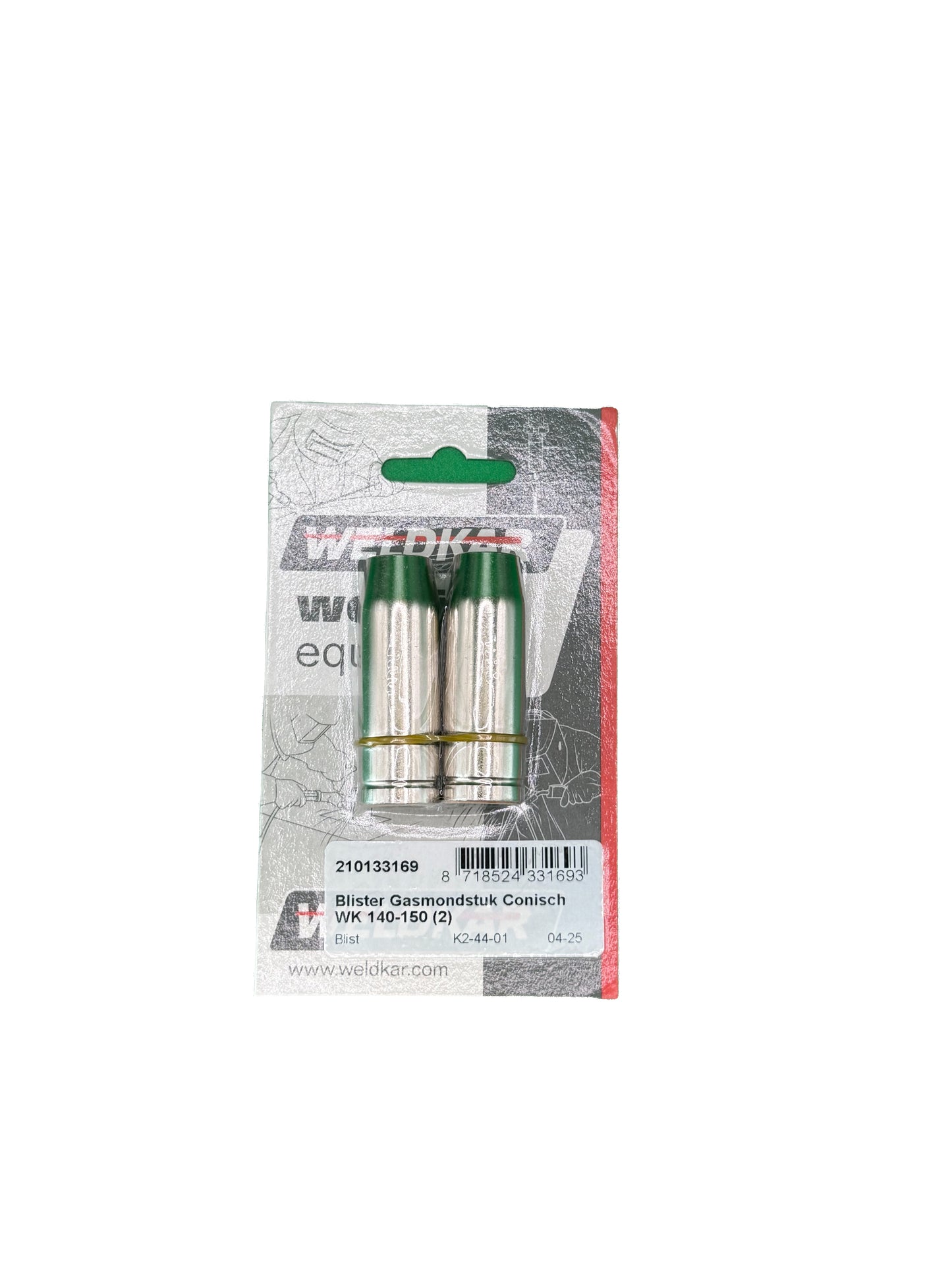 Gasmondstuk conisch weldkar 140-150 (MB14/MB15) 2 stuks