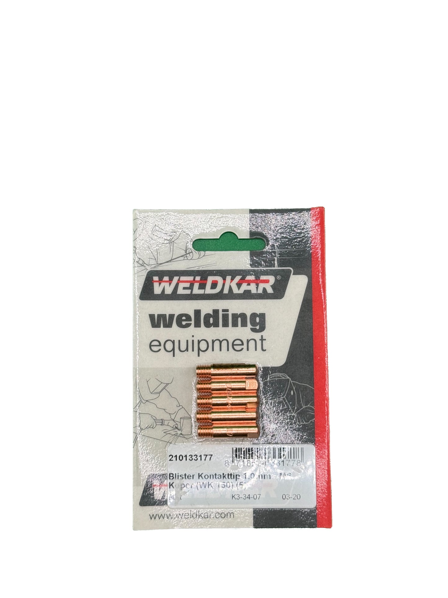 Kontakttip 1.0mm - M6 weldkar 150 5 stuks
