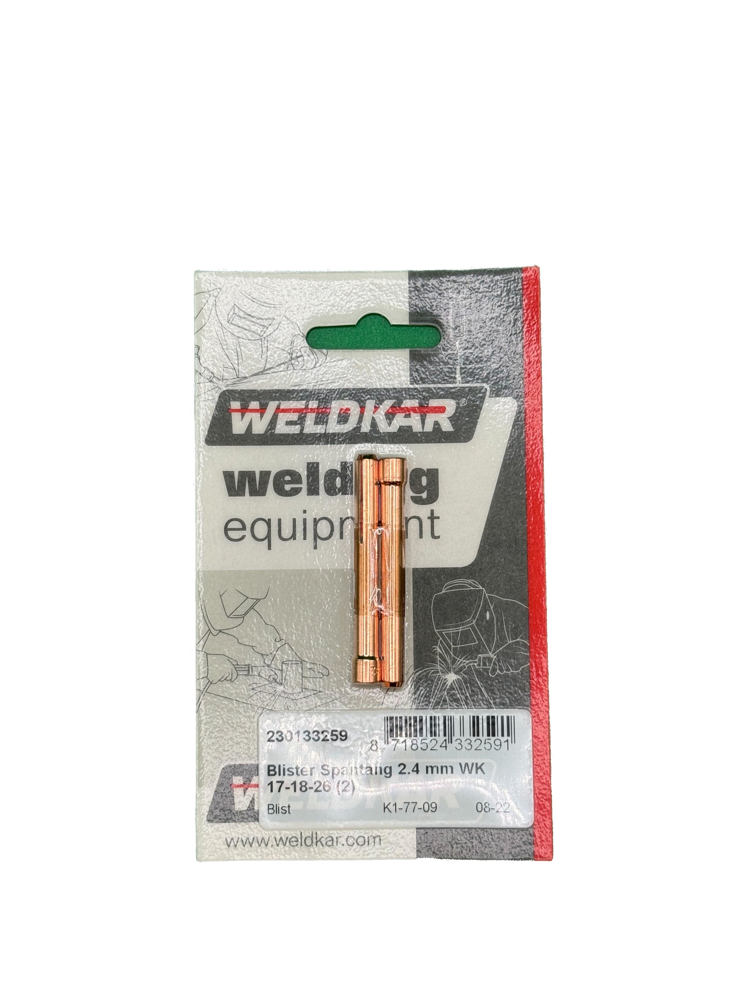 Spantang TIG 2.4mm weldkar 17-18-26 2 stuks