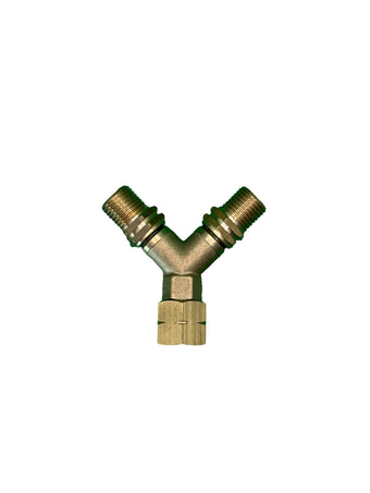 compare product Y splitter 2x 1/4” links uitwendig naar 1x 1/4” links inwendig wartel