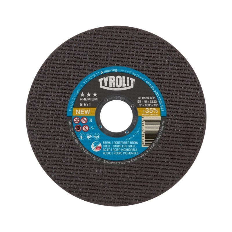 Tyrolit Premium 2in1 Doorslijpschijf 125x1,6x22,23