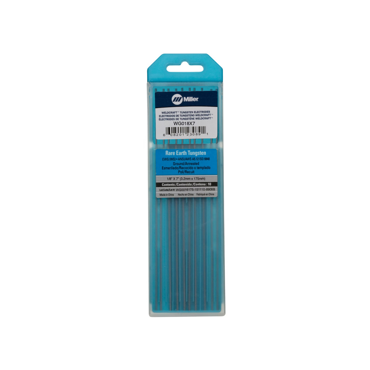 MILLER WELDCRAFT TUNGSTEN 2%RARE EARTH 1/8''x7 -10Pack