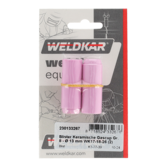compare product Weldkar keramische gascup GR.8 13mm WK 17-18-26 2 stuks