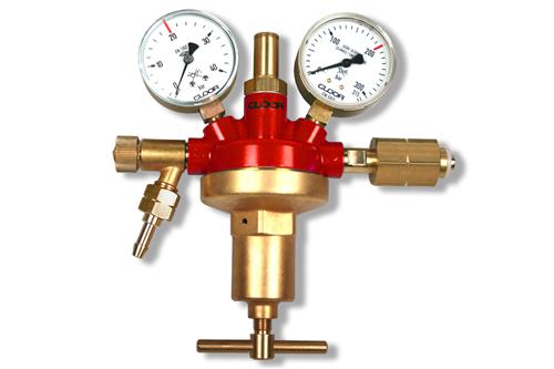 Reduceerventiel Waterstof GL51 200 bar naar 0-20 bar Gloor