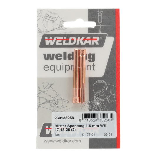 Weldkar spantanghouder 1.6mm WK 17-18-26 2 stuks