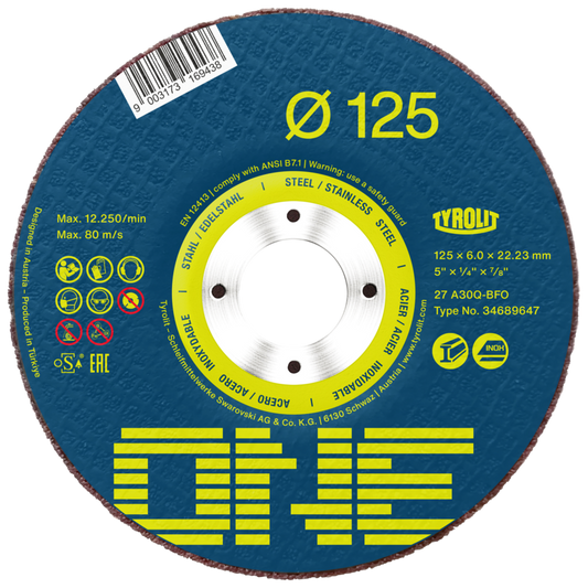 Tyrolit One 2in1 Doorslijpshijf 125x6x22,23
