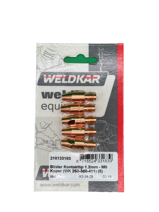 Kontakttip 1.2mm M8 - Koper weldkar 250-360-411