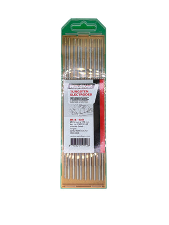 compare product Wolfraam elektrode goud 2.4mm x 175mm 10 stuks