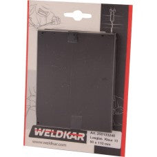 Weldkar lasglas kleur 10 90x110mm 2 stuks