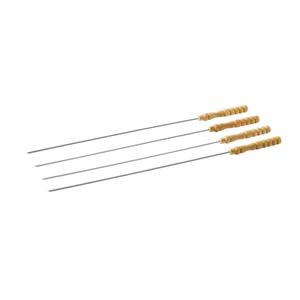 Barbecook 4 spiesen met rubberhouten grip