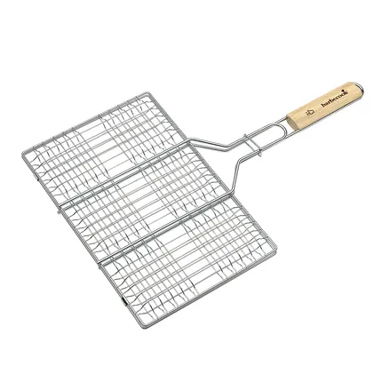 Barbecook hamburger grill met houten handgreep