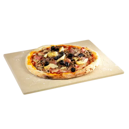 Barbecook universele pizza steen uit vuurvaste klei 43x35cm