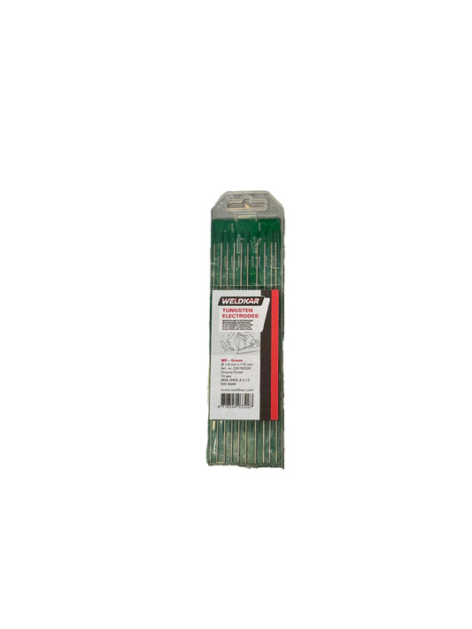 Wolfraam elektrode 1.6mm x 175mm groen 10 stuks