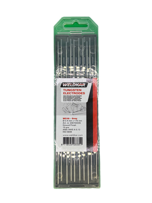 Wolfraam elektrode grijs 2.4mm x 175mm 10 stuks