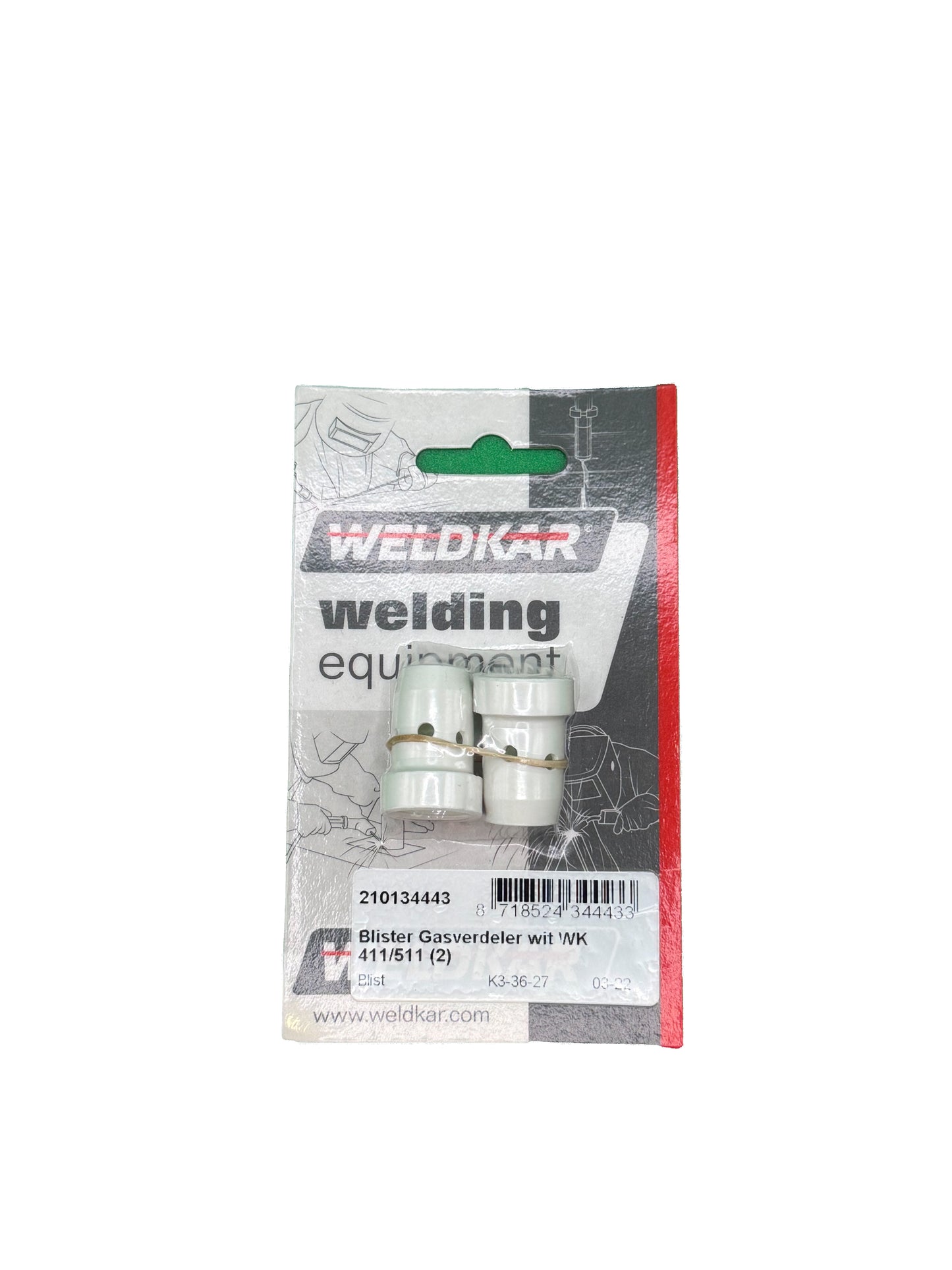 gasverdeler wit wk411/511 2 stuks