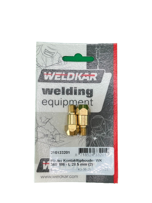 Kontakttiphouder weldkar 360 M6 - L 28.5mm 2 stuks