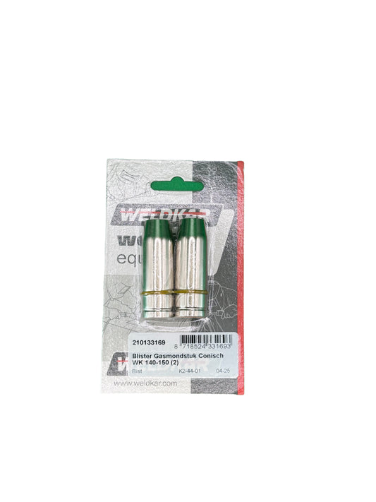 Gasmondstuk conisch weldkar 140-150 (MB14/MB15) 2 stuks