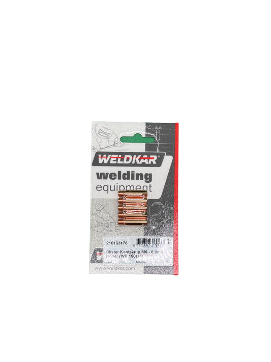 Kontakttip 0.8mm - M6 koper weldkar 150 5 stuks