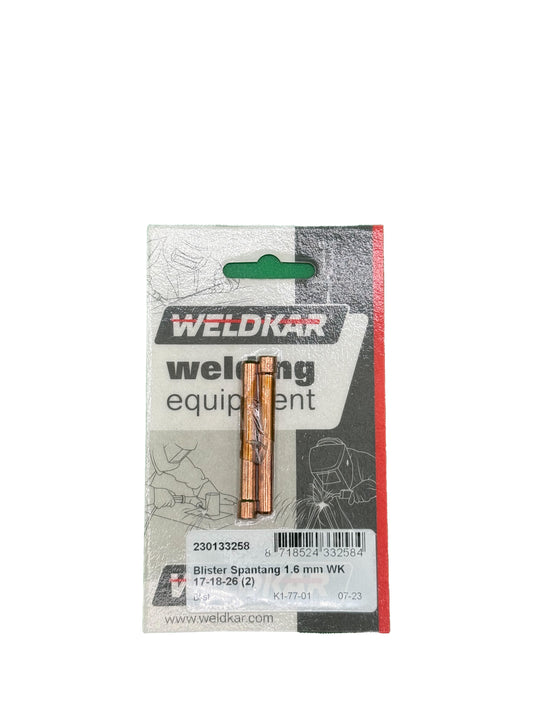Spantang TIG 1.6mm weldkar 17-18-26 2 stuks