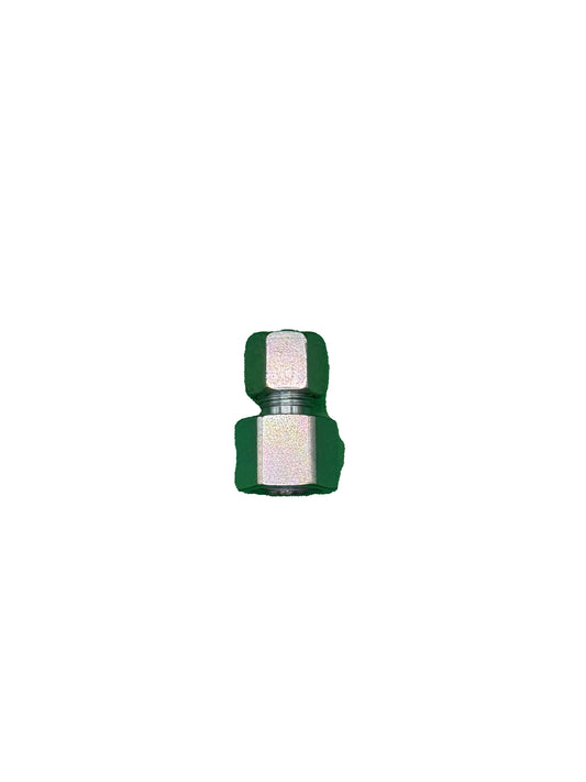 Rechte knelkoppeling staal 8mm x 3/8” rechts binnendraad