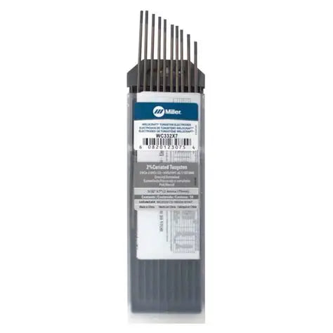 MILLER WELDCRAFT TUNGSTEN 2%ceriated3/32''x7 -10Pack