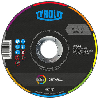 compare product Tyrolit Basic Cut All Doorslijpschijf 125x1,0x22,23