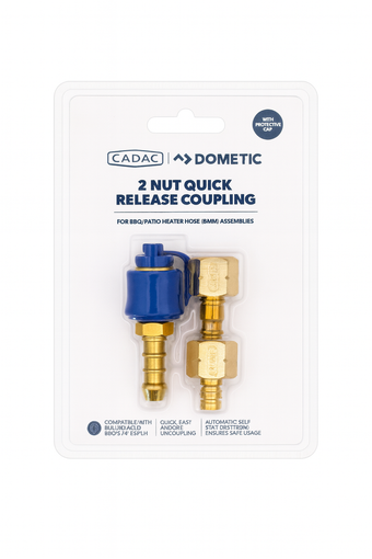 compare product Cadac quick release gas snelkoppeling set met 2x insteeknippel