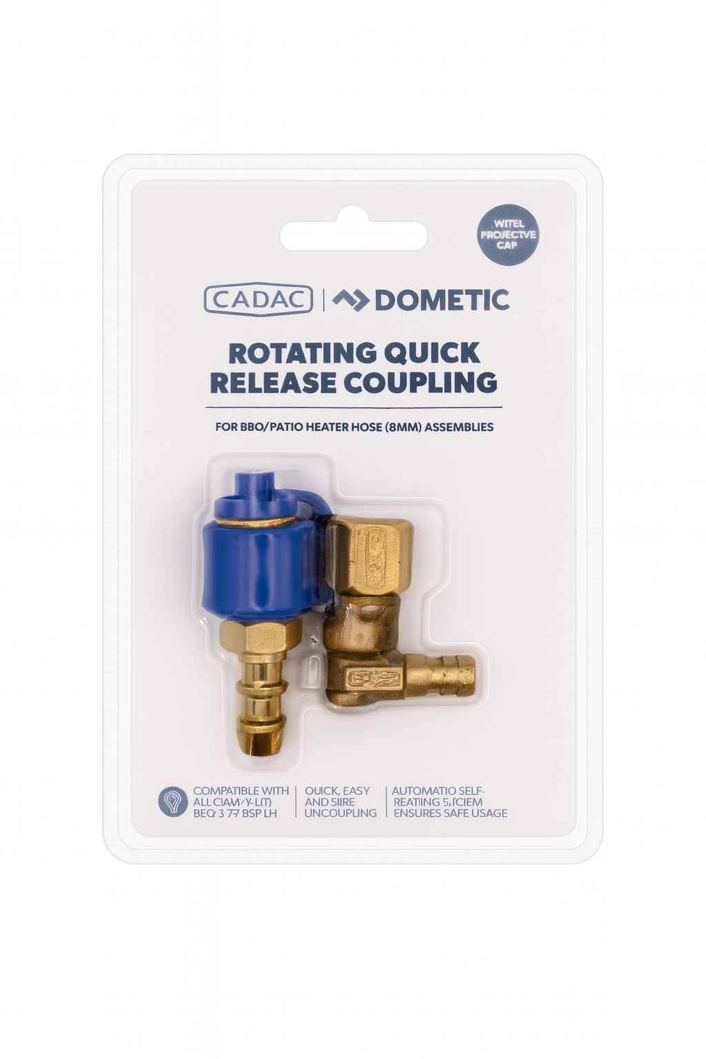 Cadac quick release gas snelkoppeling set haakse tule