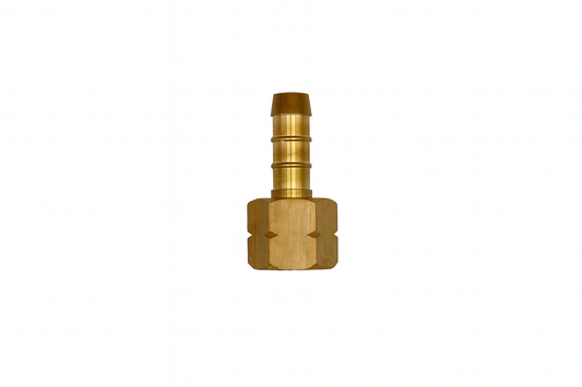 Wartel 1/4" links + 8mm slang tule voor propaan
