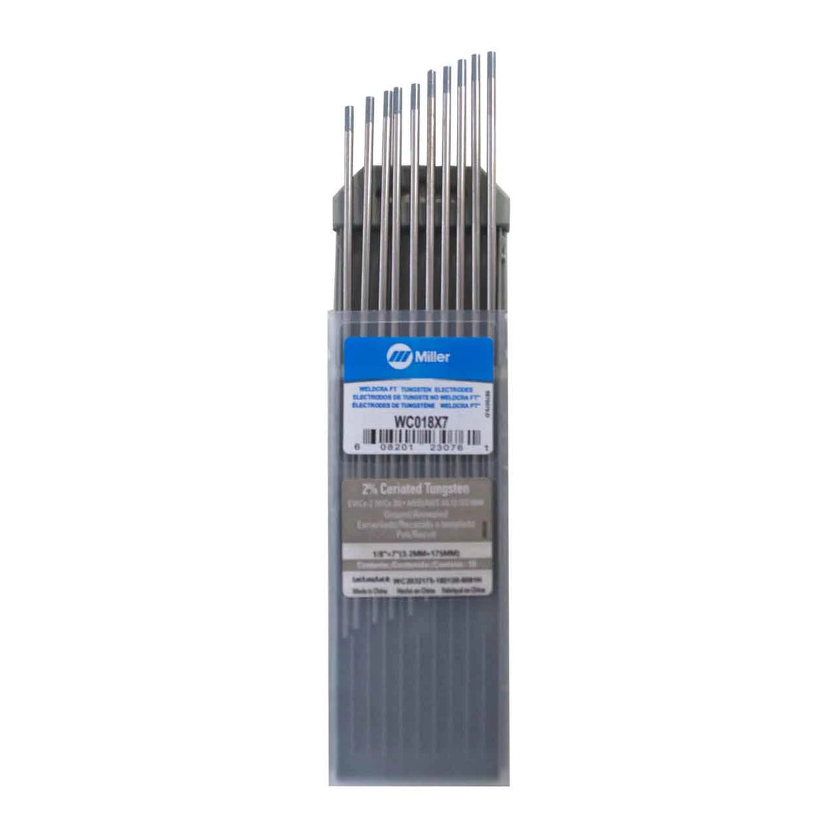 MILLER WELDCRAFT TUNGSTEN 2%ceriated1/8''x7 -10Pack
