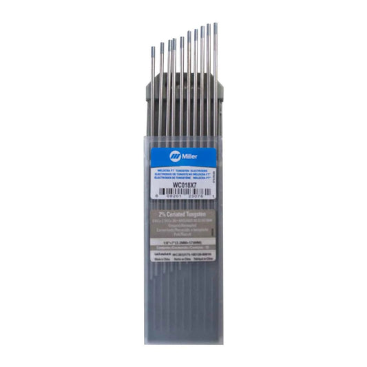 MILLER WELDCRAFT TUNGSTEN 2%ceriated1/8''x7 -10Pack
