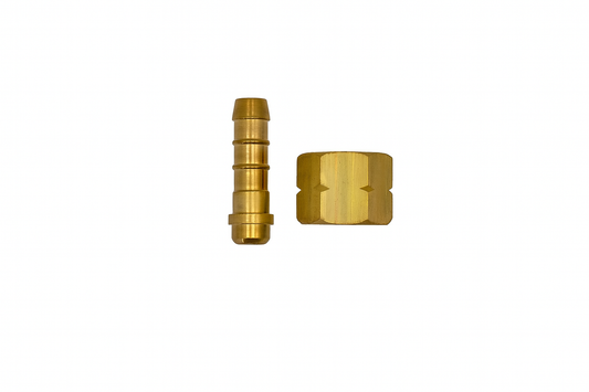Wartel 1/4" links + 8mm slang tule voor propaan